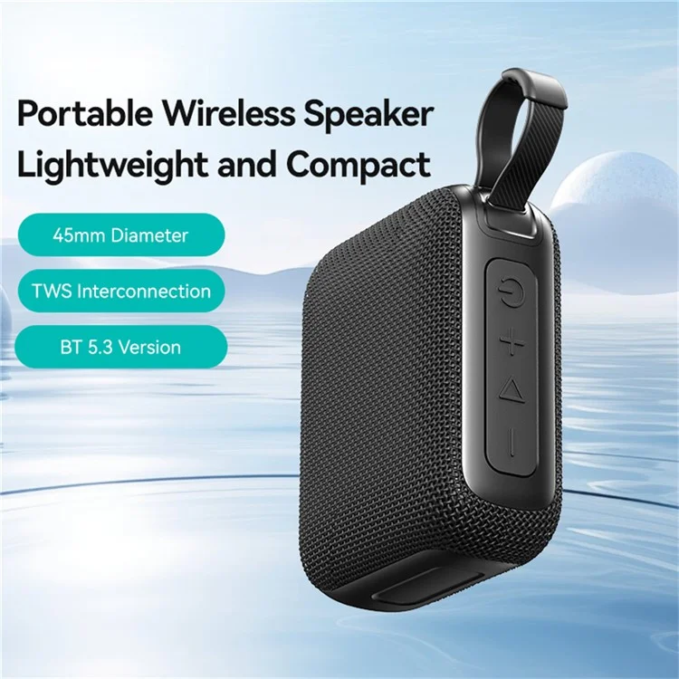 USAMS YX015 Bluetooth-compatible Speaker Portable Wireless, Bluetooth-compatible 5.3, TWS Pairing