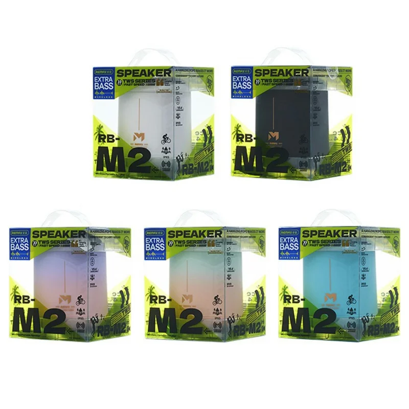 REMAX RB-M2 Wireless Portable Speaker 8W Bluetooth-compatible 5.4 IPX5 Waterproof Loudspeaker - Black