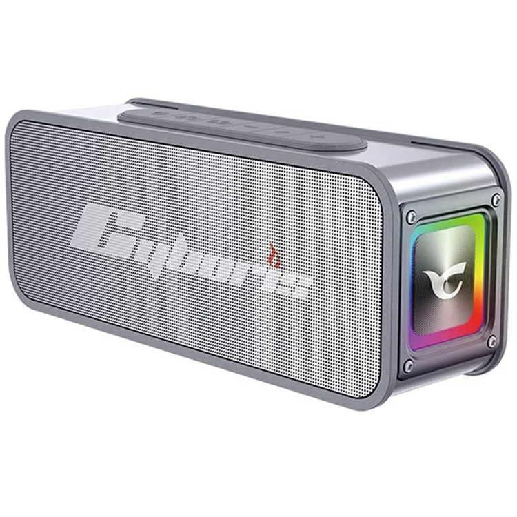 CYBORIS S15 Portable Bluetooth-compatible Speaker Stereo HiFi Subwoofer IPX6 Waterproof Up to 24H Playtime - Silver
