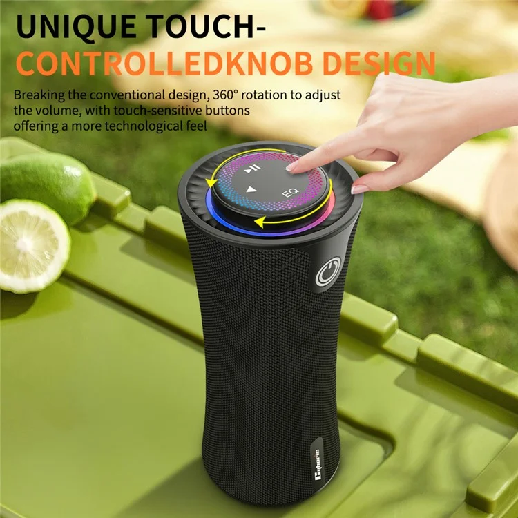 CYBORIS T16 Portable Wireless Bluetooth-compatible Speaker with RGB Lighting Stereo Surround Sound Music Player