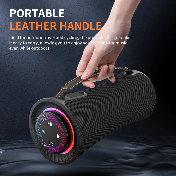 CYBORIS T16 Portable Wireless Bluetooth-compatible Speaker with RGB Lighting Stereo Surround Sound Music Player