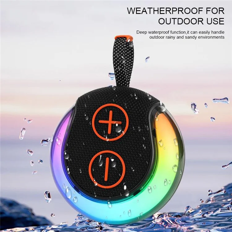 Портативная RGB-лампа круглый Bluetooth-динамик для использования на улице и на столе беспроводной TWS сабвуфер - Зеленый
