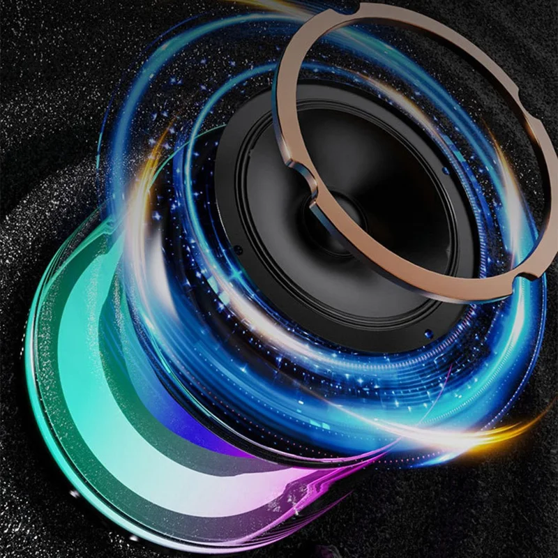 M2 Mini Bluetooth-compatible Speaker RGB Light Magnetic Wireless Audio Device Phone Holder Stand - White