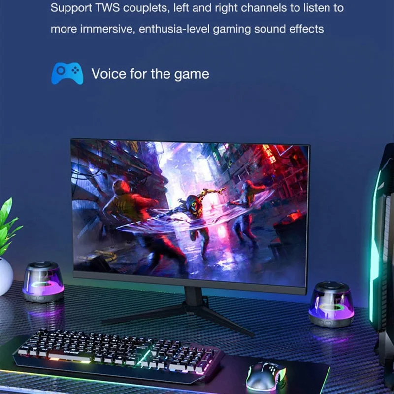 M2 Mini Bluetooth-compatible Speaker RGB Light Magnetic Wireless Audio Device Phone Holder Stand - White