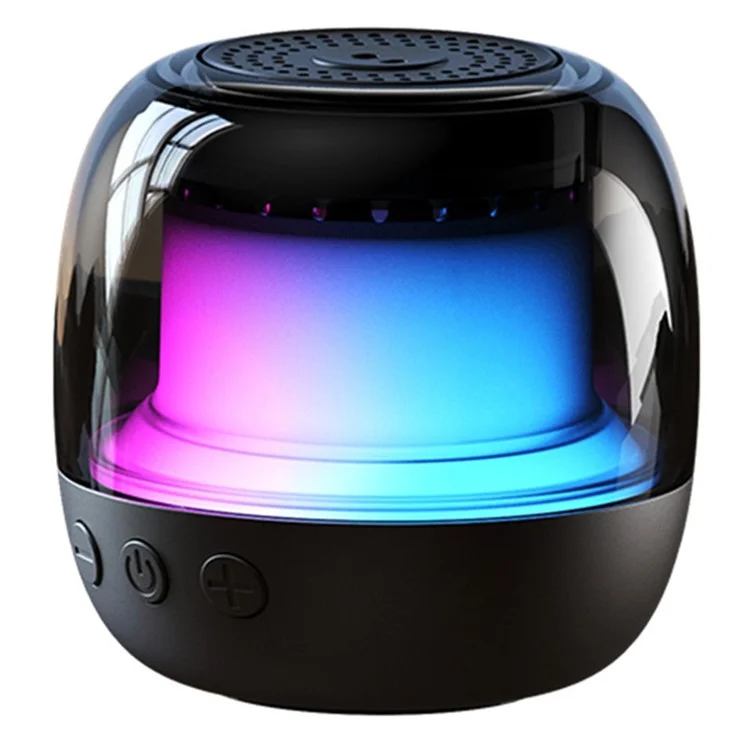 M88 Tragbarer Bluetooth-Lautsprecher mit RGB-Atmosphärenbeleuchtung, Gyro-Rotation und kabellosem Lautsprecher