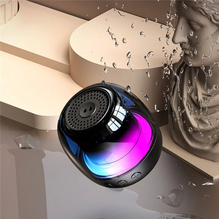 M88 Tragbarer Bluetooth-Lautsprecher mit RGB-Atmosphärenbeleuchtung, Gyro-Rotation und kabellosem Lautsprecher
