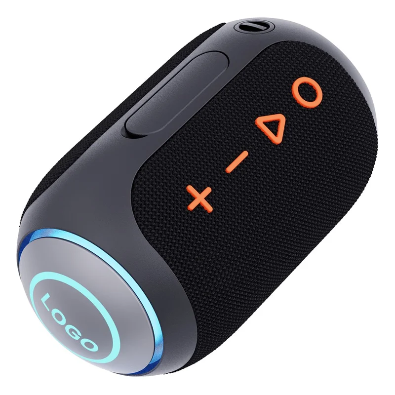 Bulk Purchasing Q47 Outdoor Bluetooth-compatible Speaker Waterproof Wireless Music Speaker with Light - Black