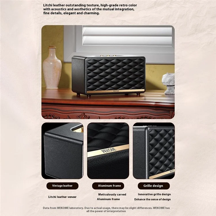 WEKOME Beluga D30 Enceinte Bluetooth de bureau Système sonore puissant Haut-parleur sans fil 7500mAh