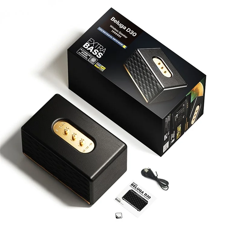 WEKOME Beluga D30 Enceinte Bluetooth de bureau Système sonore puissant Haut-parleur sans fil 7500mAh