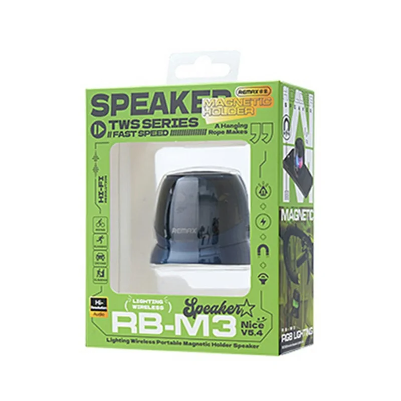 REMAX RB-M3 Portable Bluetooth-compatible Speaker Magnetic Stand Audio ...