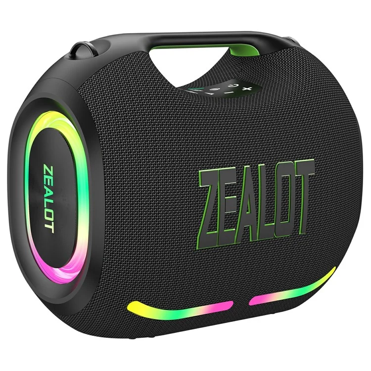 ZEALOT ZE01 120W Portable Bluetooth-compatible Speaker HIFI Stereo Bass Sound Wireless TWS Subwoofer - Black