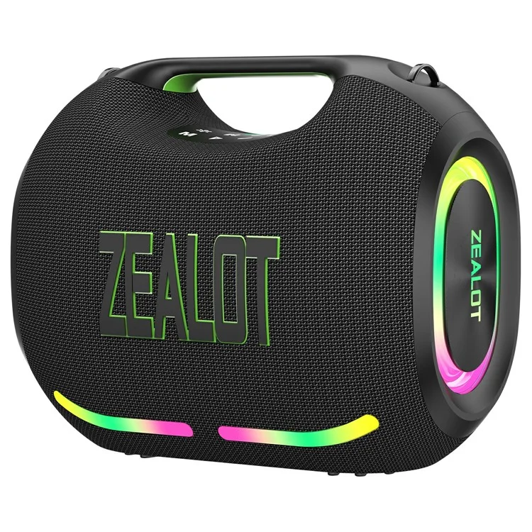 ZEALOT ZE01 120W Portable Bluetooth-compatible Speaker HIFI Stereo Bass Sound Wireless TWS Subwoofer - Black