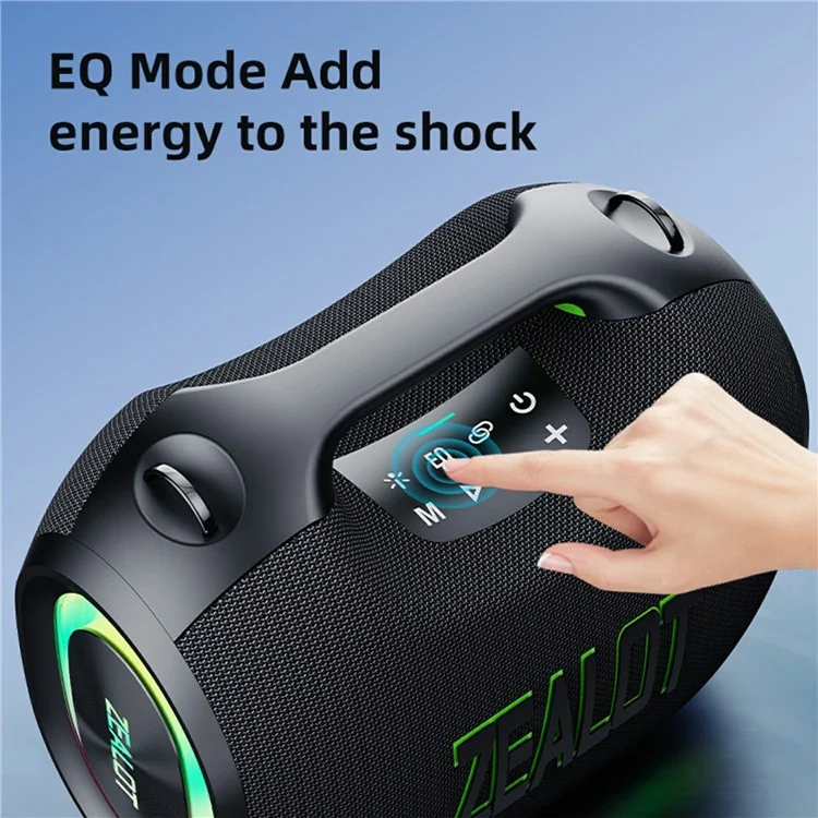 ZEALOT ZE01 120W Portable Bluetooth-compatible Speaker HIFI Stereo Bass Sound Wireless TWS Subwoofer - Black