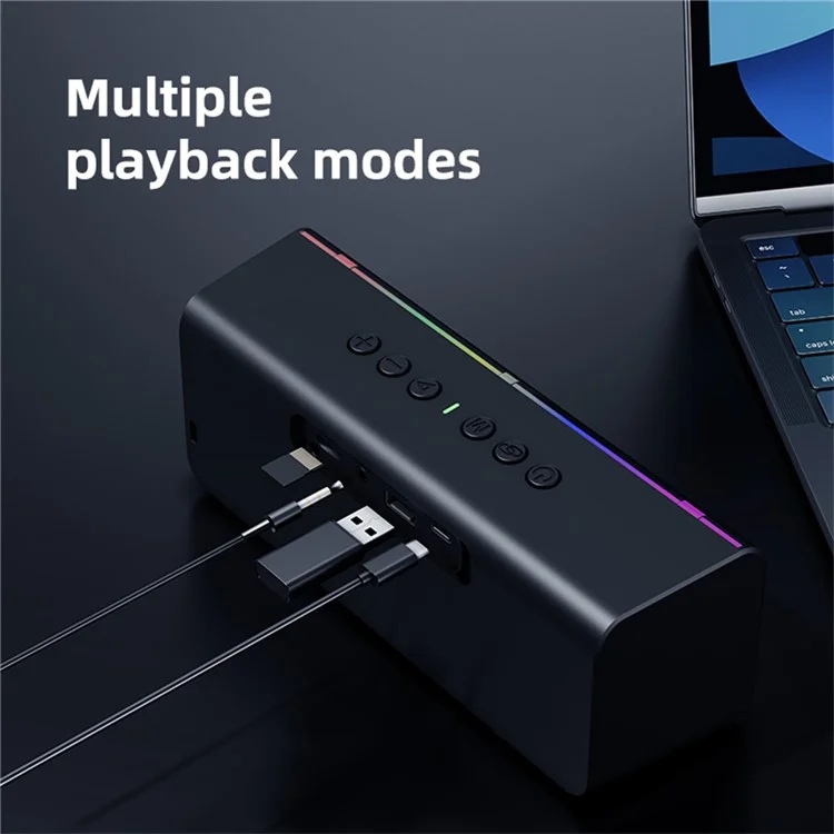 ZEALOT S72 Enceinte Bluetooth portable de 20W, BT5.4 avec Caisson de basses et Éclairage LED, Compatible carte TF et Clé USB