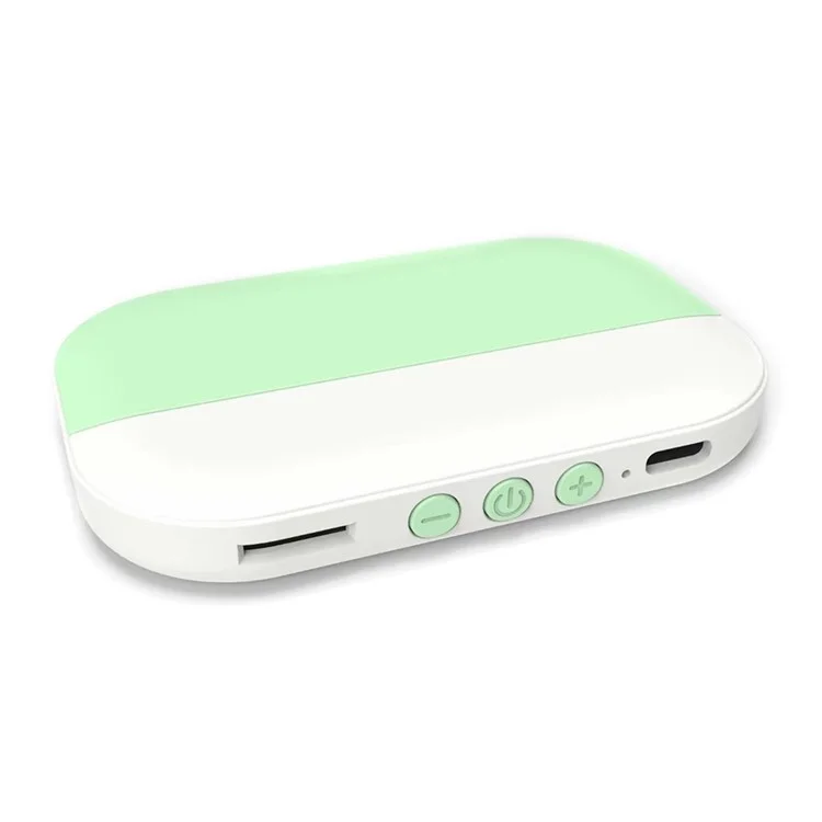 SMB-02 Bone Conduction Under Pillow Speaker Bluetooth-Compatible Sleep Aid Mini Music Box - Light Green