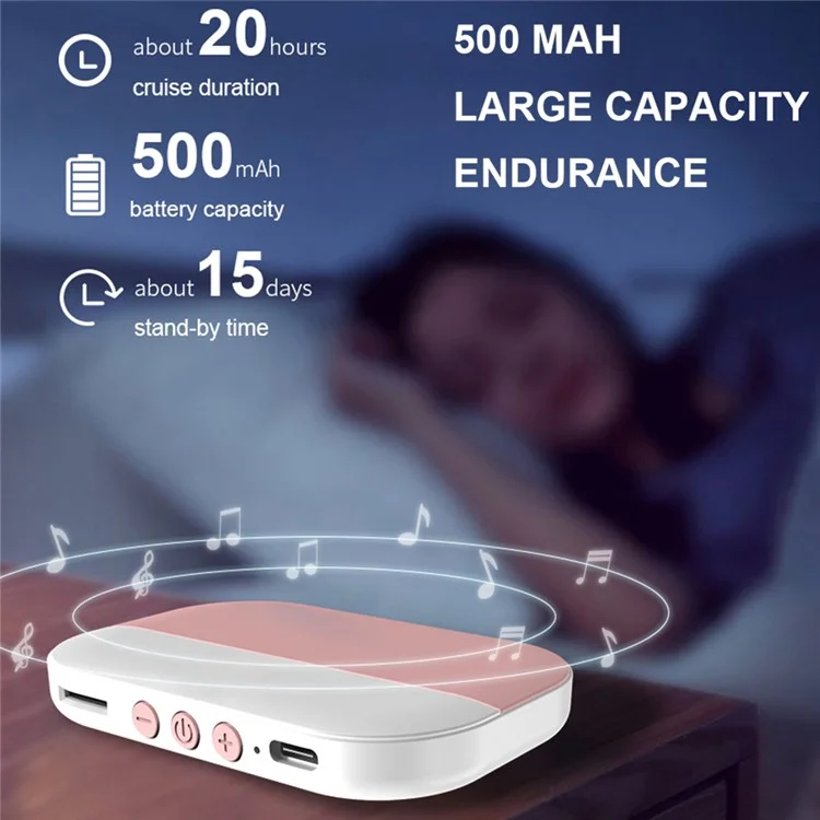 SMB-02 Bone Conduction Under Pillow Speaker Bluetooth-Compatible Sleep Aid Mini Music Box - Light Green