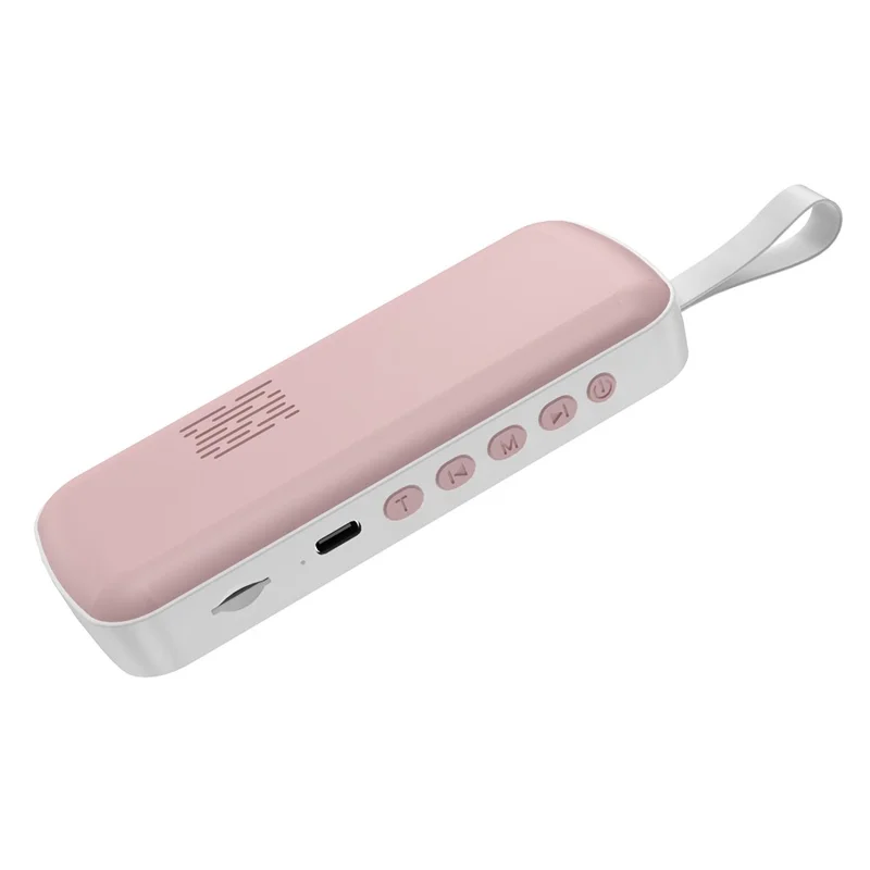 SMB-03 Bone Conduction Sleep Speaker Mini Wireless Bluetooth-Compatible Under Pillow Speaker - Pink+White