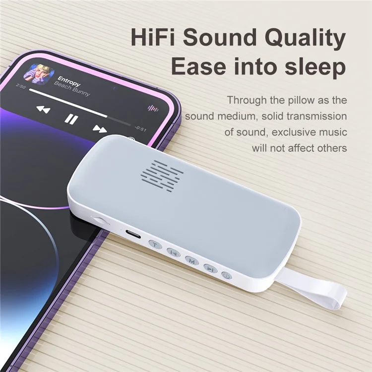SMB-03 Bone Conduction Sleep Speaker Mini Wireless Bluetooth-Compatible Under Pillow Speaker - Blue+White