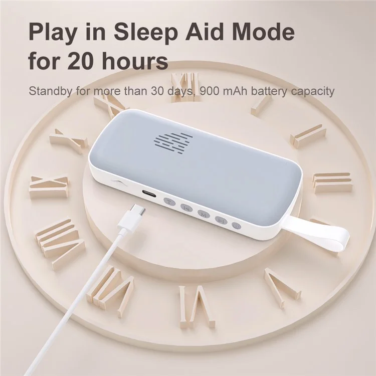 SMB-03 Bone Conduction Sleep Speaker Mini Wireless Bluetooth-Compatible Under Pillow Speaker - Blue+White