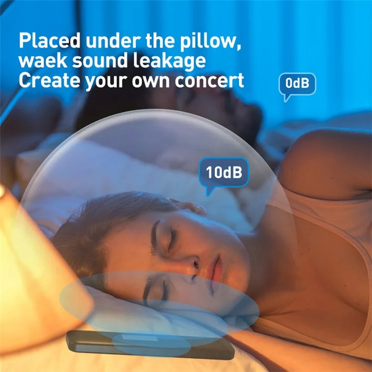 SMB-04 Smart Bone Conduction Bluetooth-compatible Under Pillow Speaker Sleep Aid Mini White Noise Music Box - White