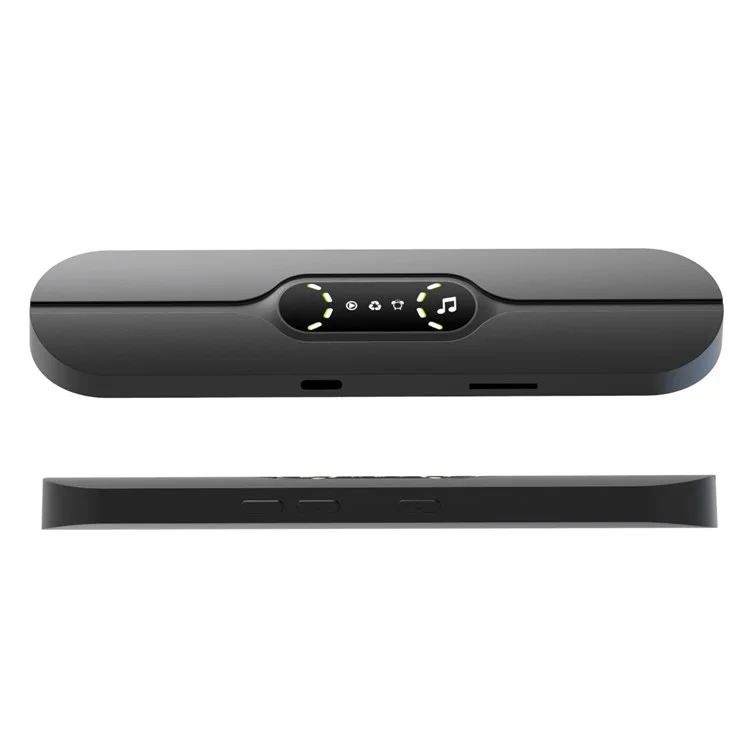 SMB-07 Boîte à musique sans fil Bluetooth compatible avec haut-parleur de sommeil à conduction osseuse intelligent sous l'oreiller - Noir