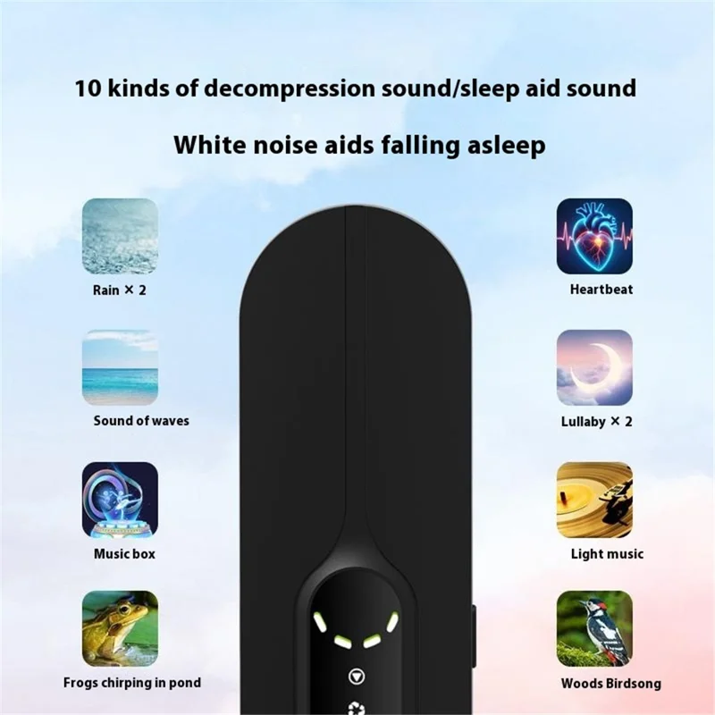 SMB-07 Smart Bone Conduction Sleep Aid Under Pillow Music Box Wireless Bluetooth-compatible Speaker - White