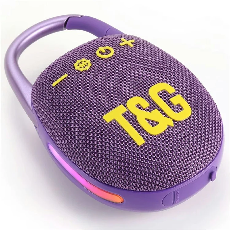 Altifalante Portátil T&G TG447 Mini Compatível com Bluetooth para Esportes Externos com Entrada para Cartão TF - Roxo