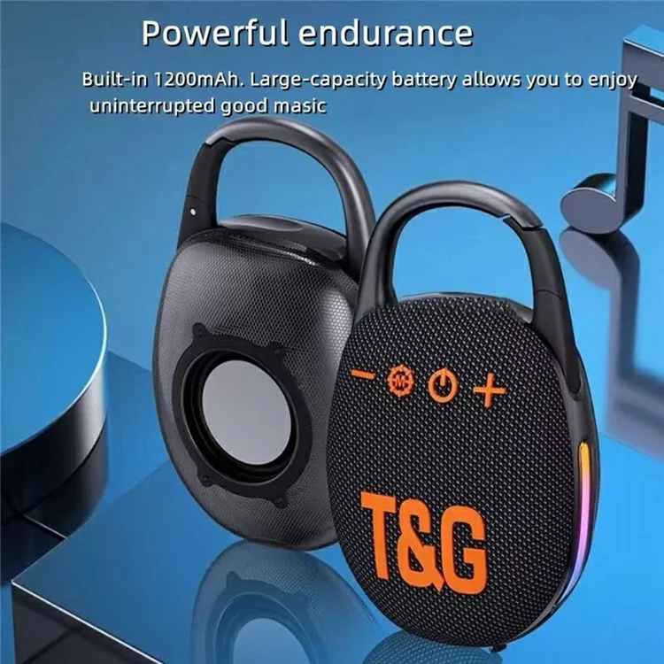 Altifalante Portátil T&G TG447 Mini Compatível com Bluetooth para Esportes Externos com Entrada para Cartão TF - Roxo