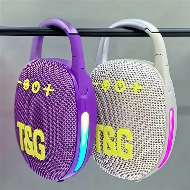 Altifalante Portátil T&G TG447 Mini Compatível com Bluetooth para Esportes Externos com Entrada para Cartão TF - Roxo