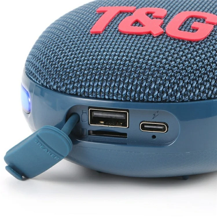 Altifalante Portátil T&G TG447 Mini Compatível com Bluetooth para Esportes Externos com Entrada para Cartão TF - Roxo