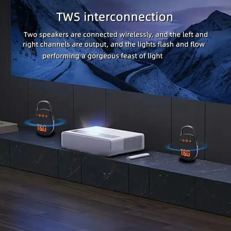 T&G TG447 Mini Tragbarer Bluetooth-kompatibler Lautsprecher für Outdoor-Sport mit TF-Kartenslot - Grau