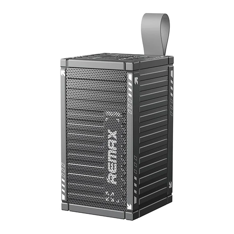 Caixa de som portátil sem fio REMAX RB-M23 com design de contêiner, compatível com Bluetooth - Preto