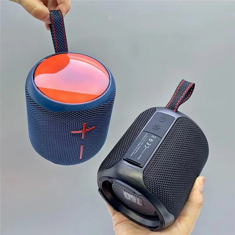 T&G TG443 Wireless Portable Speaker Aurora Atmosphere Light Bluetooth-Compatible TWS Stereo Bass Speaker - Black