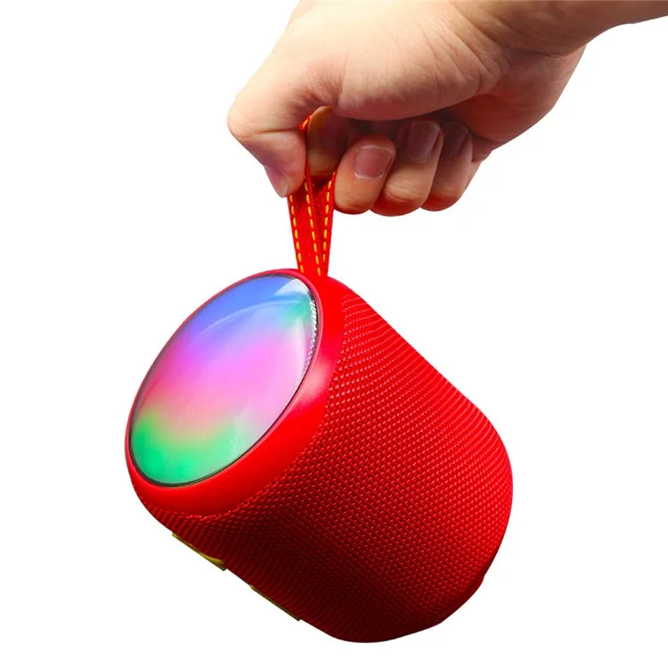 T&G TG443 Wireless Portable Speaker Aurora Atmosphere Light Bluetooth-Compatible TWS Stereo Bass Speaker - Black