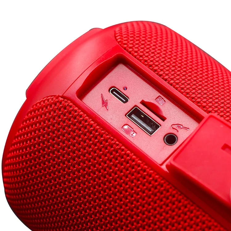 T&G TG443 Wireless Portable Speaker Aurora Atmosphere Light Bluetooth-Compatible TWS Stereo Bass Speaker - Black