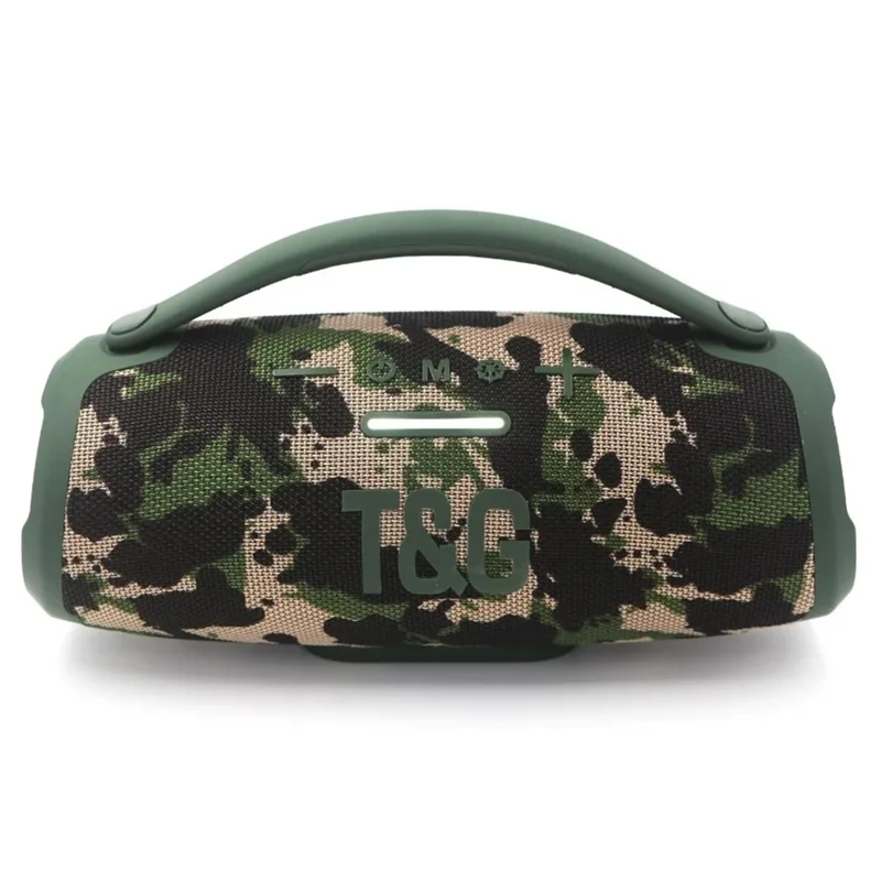 T&G TG418 Portable 30W Bass Bluetooth-Compatible Speaker High Volume Colorful LED Light Subwoofer - Camouflage