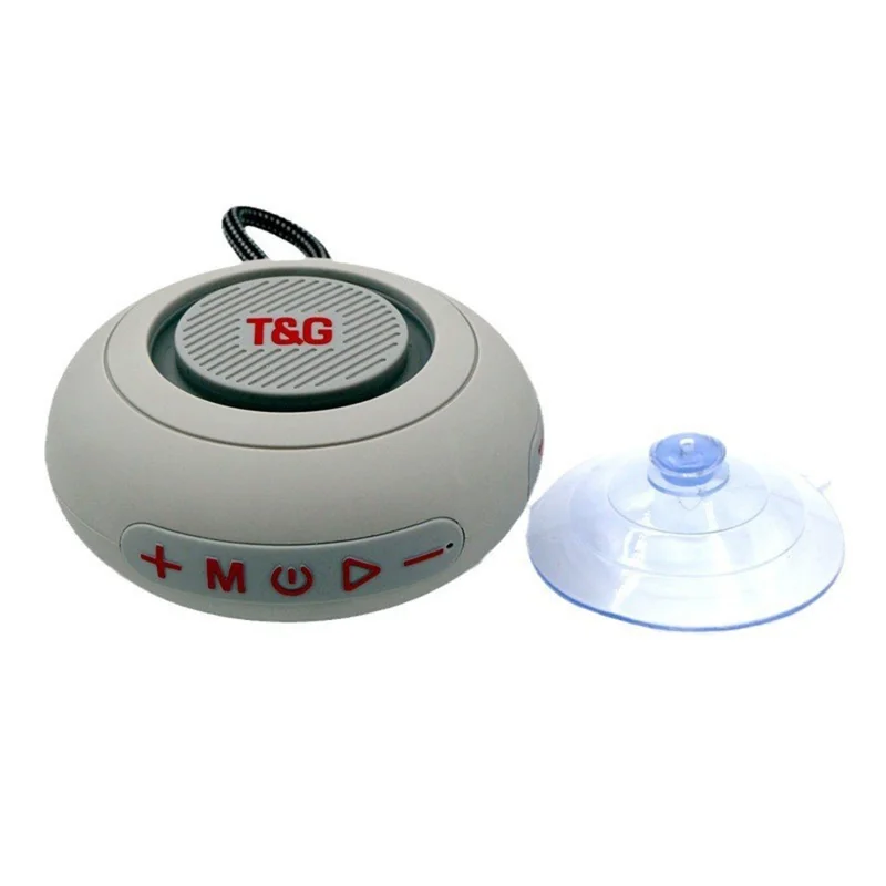 T&G TG442 Bathroom Waterproof Suction Cup Bluetooth-Compatible Speaker Portable TWS Wireless Audio Player Support TF Card - Red