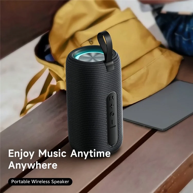 MCDODO BS-1410 Enceinte Portable Bluetooth Compatible Audio Sans Fil avec Lumières Colorées Étanche IPX4