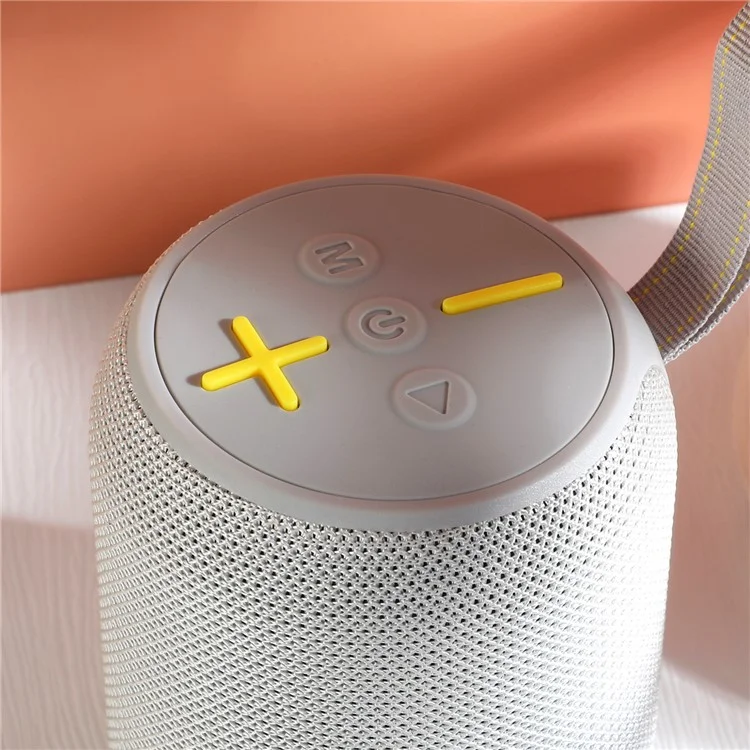 T&G TG673 Portable Rechargeable Boombox Bluetooth-Compatible Speaker FM Radio Support U-Disk TF Card - Grey