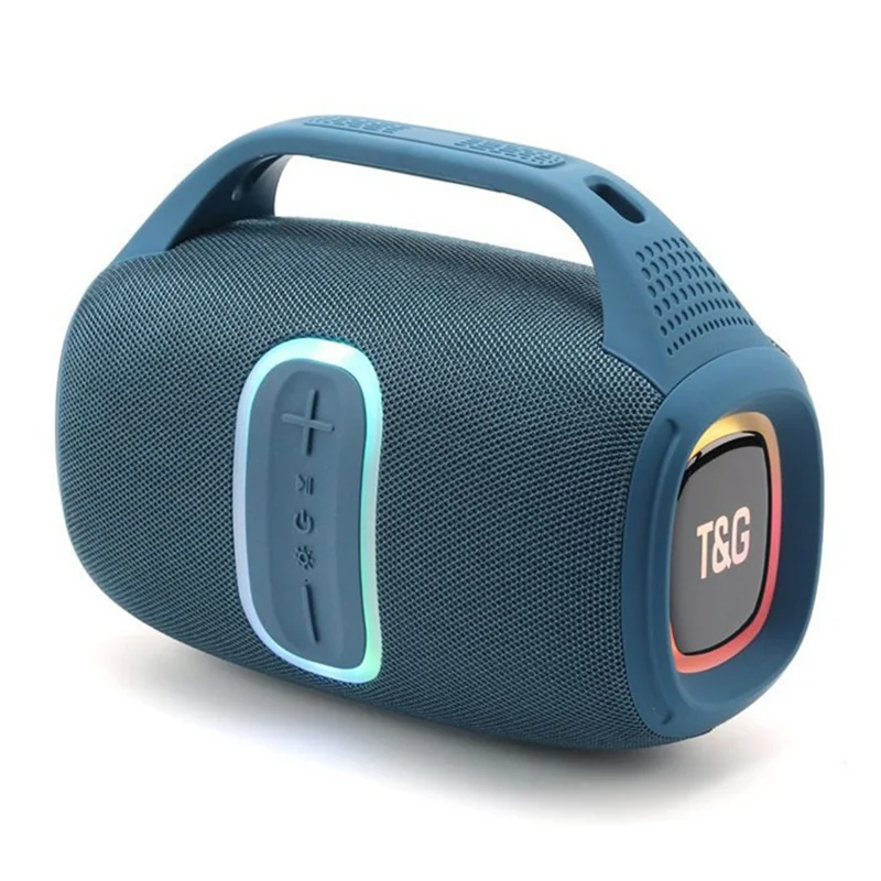T&G TG674 RGB Light Bluetooth-Compatible Speaker Portable Wireless Subwoofer Support U-Disk TF Card - Blue