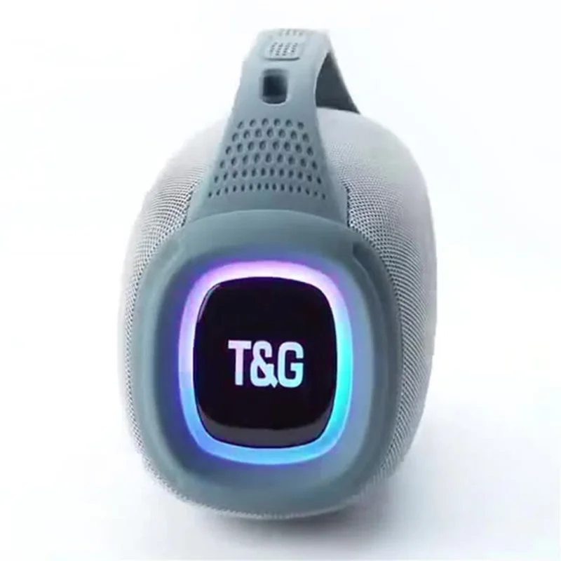 T&G TG674 RGB Light Bluetooth-Compatible Speaker Portable Wireless Subwoofer Support U-Disk TF Card - Blue