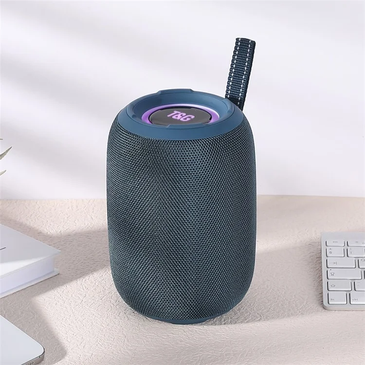 T&G TG678 Enceinte Bluetooth Haute Puissance Portable sans Fil avec Subwoofer Bass, Carte TF et Clé USB - Bleu