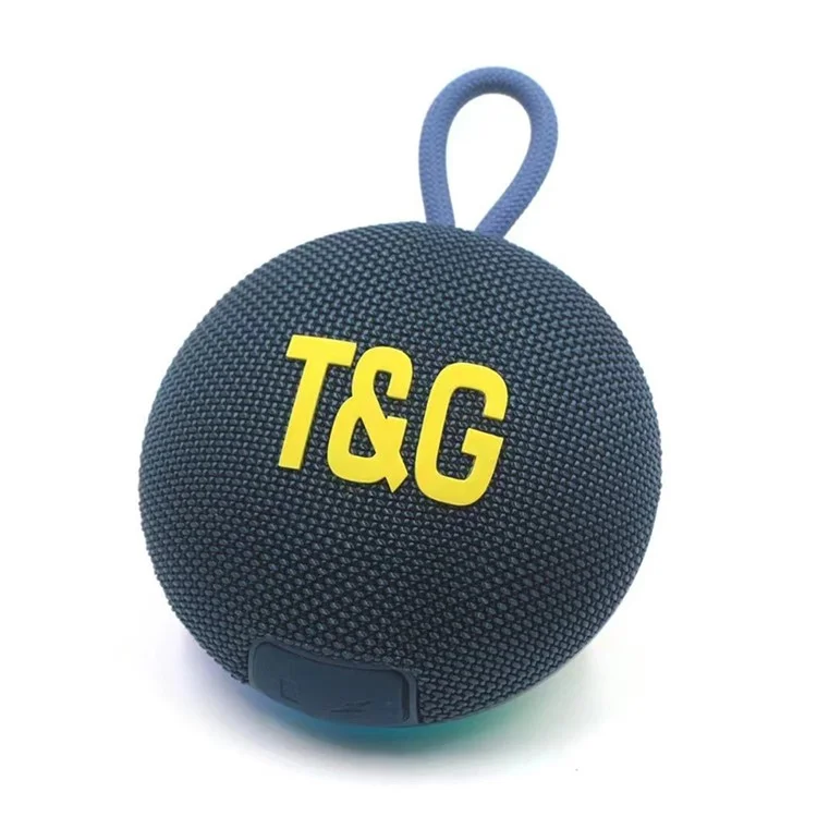 T&G TG-422 Alto-falante Bluetooth portátil para uso ao ar livre Caixa de som à prova d'água IPX6 com luz LED - Azul