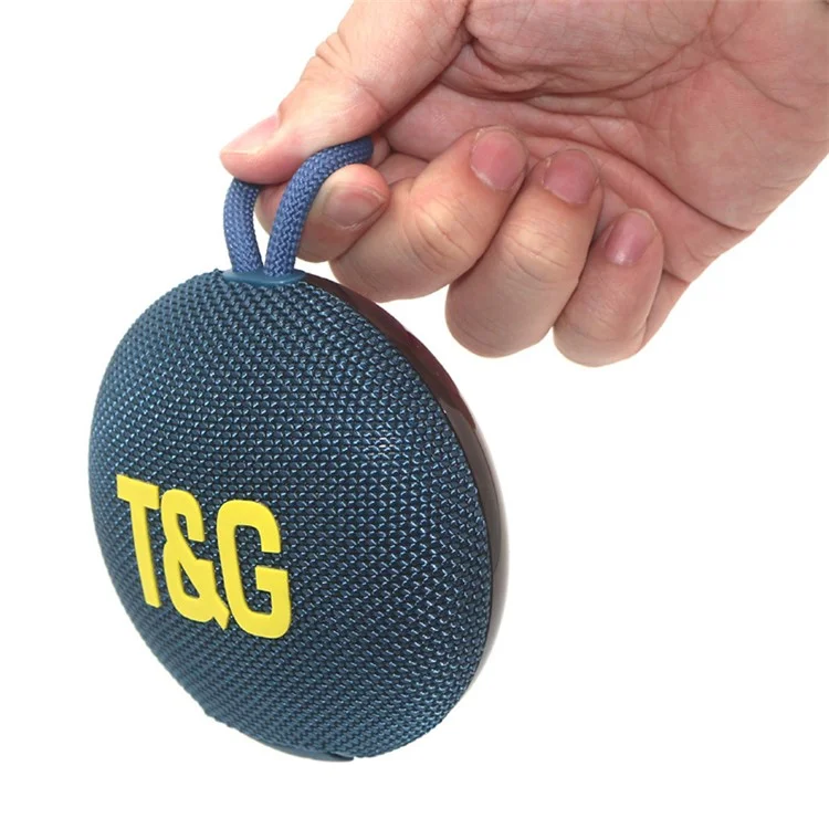 T&G TG-422 Alto-falante Bluetooth portátil para uso ao ar livre Caixa de som à prova d'água IPX6 com luz LED - Azul
