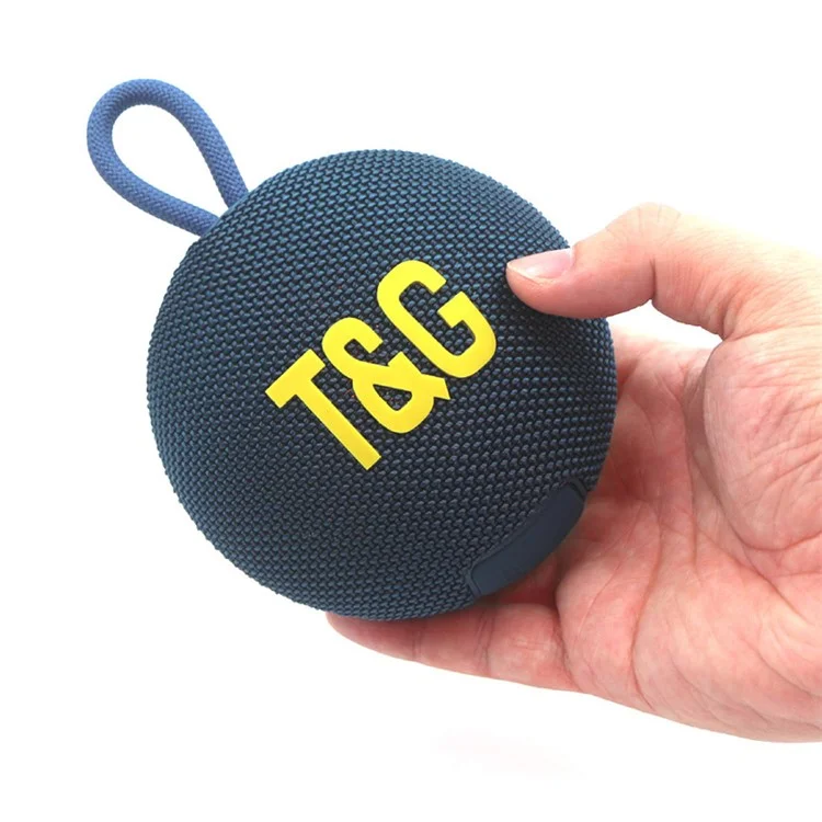 T&G TG-422 Alto-falante Bluetooth portátil para uso ao ar livre Caixa de som à prova d'água IPX6 com luz LED - Azul