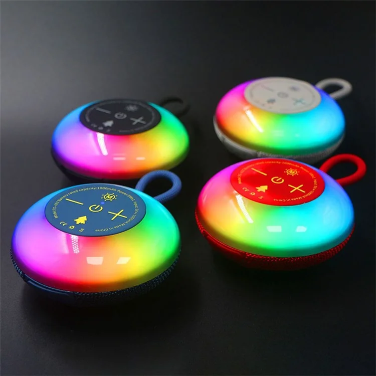 T&G TG-422 Alto-falante Bluetooth portátil para uso ao ar livre Caixa de som à prova d'água IPX6 com luz LED - Azul