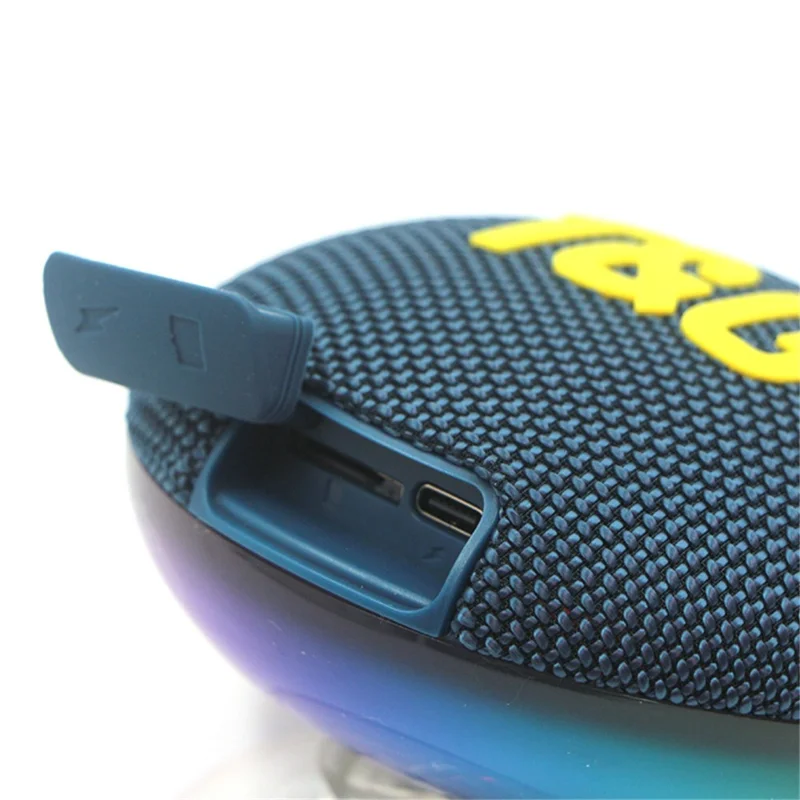 T&G TG-422 Portable Outdoor Bluetooth-Compatible Speaker IPX6 Waterproof LED Light Wireless Loudspeaker - Grey