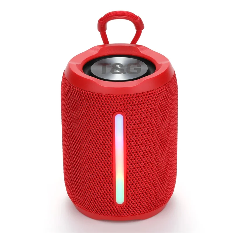 T&G TG679 Portable Wireless Subwoofer Bluetooth-compatible Mini Speaker with Hanging Loop - Red