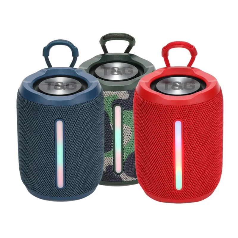 T&G TG679 Portable Wireless Subwoofer Bluetooth-compatible Mini Speaker with Hanging Loop - Red