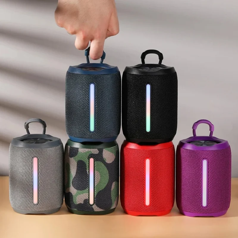 T&G TG679 Portable Wireless Subwoofer Bluetooth-compatible Mini Speaker with Hanging Loop - Red